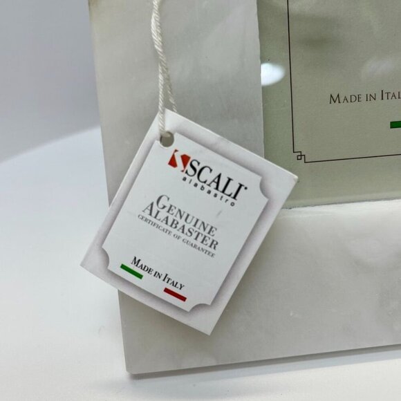 Scali Alabastro 4x6 Genuine Alabaster Frame Bow Accent Italian Handcrafted NWOB - Picture 8 of 9